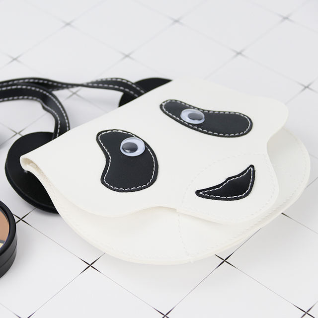 Custom Logo Mini Sling Shoulder Bags for Girls Lovely Panda Kids Crossbody Bag with Cover Closure Type
