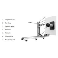 Module expérimental à jet turbulente rond avec bras de sonde verrouillable pour l'échantillonnage précis du champ de flux radial