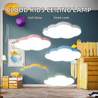 Plafonnier LED créatif moderne et simple en forme de nuage pour chambre d'enfant et aire de jeux, avec structure en acrylique et fer