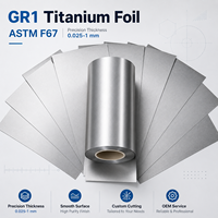 Feuille de titane de qualité médicale GR1 GR2 ASTM F67 B265 0,01-1 mm, biocompatible pour implants, instruments chirurgicaux, OEM personnalisé