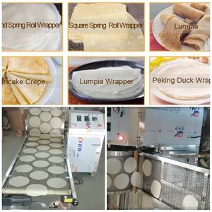 Morocco Semolina Pancakes Crepes Production Line Maker Spring Roll Wrapper Sheet Making <b>Machine</b> 304 Stainless Steel Motor High - Product Image 5