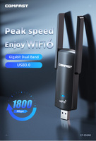 Adaptador Wifi 6 Interno Comfast CF-953AX, Dongle USB 3.0 con Tarjeta Inalámbrica de 2.4GHz y 5.8GHz para Conexión a Red