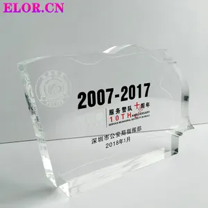 Top Level Transparent Customized Award Honor Souvenir Hotel Reception Desk Standing Panel Sports and Games Competition Award