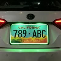 Luz LED para Matrícula con Bluetooth y APP, Estándar Estadounidense para Autos Americanos, Modos Dinámicos Multicolor RGB, Conexión Plug & Play, Resistente al Agua IP65