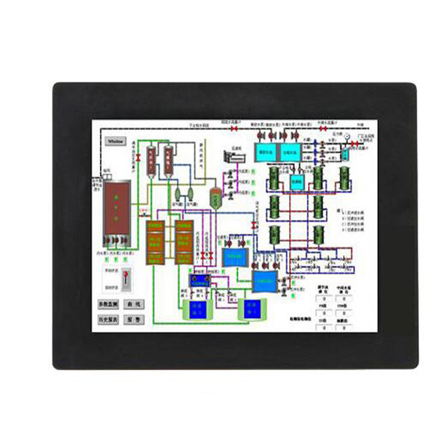 Rugged Metal case High Brightness 12.1" Inch TFT LCD Dustproof Outdoor Resistive Touch Screen Open Frame Display for HMI PLC OEM