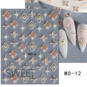 Nuevas pegatinas florales en relieve para <span class=keywords><strong>uñas</strong></span> de primavera, tulipán mate, Camelia, <span class=keywords><strong>margaritas</strong></span>, flores, diseño de hojas, decoración Simple, calcomanías con abalorios texturizados - Product Image 2