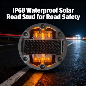 Luz de Advertencia LED para Tráfico, Seguridad Vial, Luz Solar LED Tipo Ojo de Gato, Empotrada, para Carreteras - Product Image 2