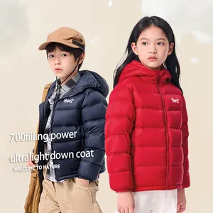 Neue Jungen und Mädchen mit Kapuze warme Winter kalte Kinder Outdoor Daunen ultraleichte Kinder Winter jacke