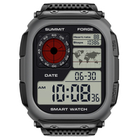 Montre GPS AMOLED étanche 5 ATM DM66 avec cartes hors ligne, compteur de pas, de calories et de distance