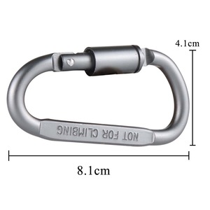 Mosquetón de Aleación de Aluminio en Forma de D de Alta Calidad, Grueso, con Clip Rápido, Capacidad de 1L, Multifuncional para Campismo y Senderismo al Aire Libre - Product Image 2