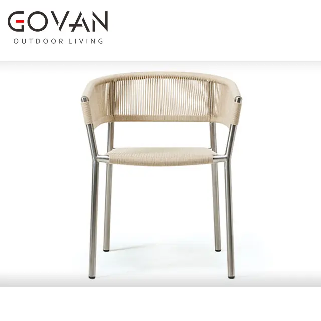 Уличная мебель нового дизайна, современный стиль, гостиничное патио, удобное обеденное кресло из нержавеющей стали