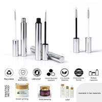 Kemasan Aluminium 10ml Desain Silinder Modern Kustomisasi Warna untuk Pengisian Formula Kosmetik Grosir Massal Kemasan Bulu Mata