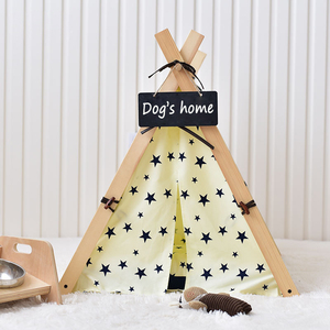 Tipi para mascotas casa cama plegable al aire libre perro gato tiendas perro tienda - Product Image 3