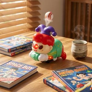 JR MS INDUSTRIES Jouet Électrique Clown Musical Lumineux en Plastique qui Marche et Rampe, Boîte Mystère, Prise EU, pour Enfants 2-4 ans - Product Image 2