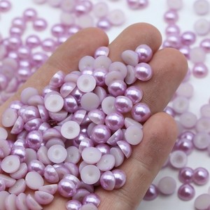 Wholesale Shiny Unique ABS Craft Half Pearl Flatback <strong>Beads</strong> for Jewellery Making - Product Image 5