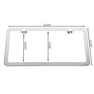 Tamaño de EE. UU. Aleación de aluminio Acero inoxidable Metal Juego completo con todos los componentes Matrícula Prame - Product Image 3