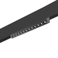Système d'éclairage sur rail magnétique intelligent à LED 48V encastré au plafond, linéaire, moderne, commercial, en aluminium 20MM