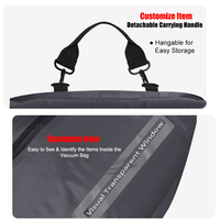 Sac de compression sous vide unisexe, étanche, hermétique, en nylon TPU écologique, 18L, organisateur de vêtements de voyage pour bagages et sacs à dos, OEM
