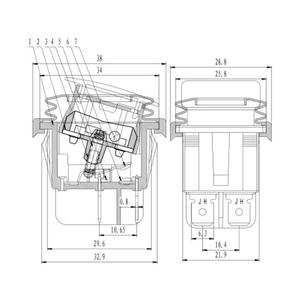 Pinch KCD4 Stainless Steel Rocker <b>Switch</b> 16A 250V IP65 SPST On Off Screw Terminal - Product Image 2