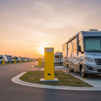 Raccordement électrique pour camping-car, colonne d'électricité de camping, poste de prise de courant pour piédestal d'alimentation de camping de parc rv, 16 Amp / 32A mp