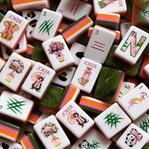 Bama Mahj Wild Ones Mahjong-Steine 160 Acryl-Mahjong-Steine Set mit Bama Mahj Mahjong-Matte - Product Image 1