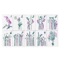 Tapis flottant de luxe en acrylique style jade pour jeux de Mahjong américain, idéal pour les rassemblements de dames et de messieurs