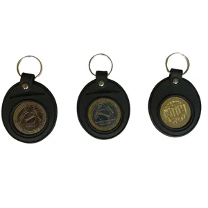 2023 Hot Sale Manufacturers Free Sample Soft Custom PVC Black Coin Key Chain Holders