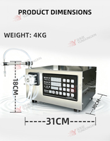 Machine de remplissage semi-automatique à tête unique de 1 à 10 ml pour liquides, réactifs, échantillons de soins de la peau, lotions, équipement de mise en bouteille à pompe péristaltique