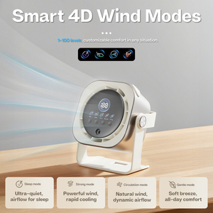 2025 el ventilador de escritorio de nebulización de 6 pulgadas más nuevo ventilador portátil USB recargable con pantalla táctil ventiladores de 3600mAh con función de niebla - Product Image 5