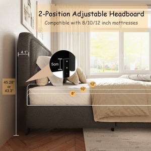 Bestseller E-commerce Online: <span class=keywords><strong>Letto</strong></span> con Testiera Comoda e <span class=keywords><strong>Cuscini</strong></span>, Colore Grigio Scuro, Spedizione in 3 Giorni - Product Image 4