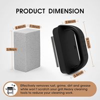 SEB Heavy Duty Grill Cleaner Grill Briques de nettoyage avec poignée Pumice Grill Pierre de nettoyage Accessoires de barbecue
