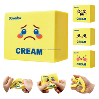 Jouet Squishy en PU en forme de bloc de beurre avec expression de dessin animé, 11*4*7cm, doux, à récupération lente, anti-stress, à presser, jouet de décompression
