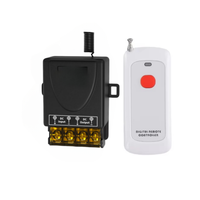 Transmisor RF de 433 Mhz con Interruptor de Control Remoto Inalámbrico, Módulo Receptor de Relé de 1 Canal y 12 V CC