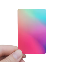 Kartu Hadiah Natal Encode kata Anda untuk chip Hologram permanen kartu pelangi NFC kartu Matte Glossy