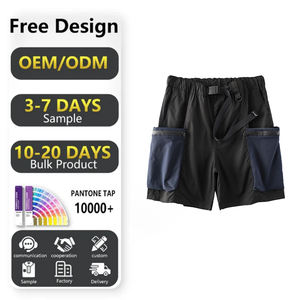 Short de travail rétro multi-poches fonctionnel pour extérieur pour hommes, pantalon décontracté à 5 poches à jambe droite de marque tendance japonaise - Product Image 3