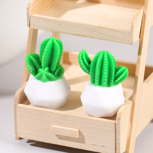 Adornos de cactus en miniatura de resina para decoración del hogar, escritorio, estilo artístico, decoración artesanal, estilo A B C D - Product Image 3