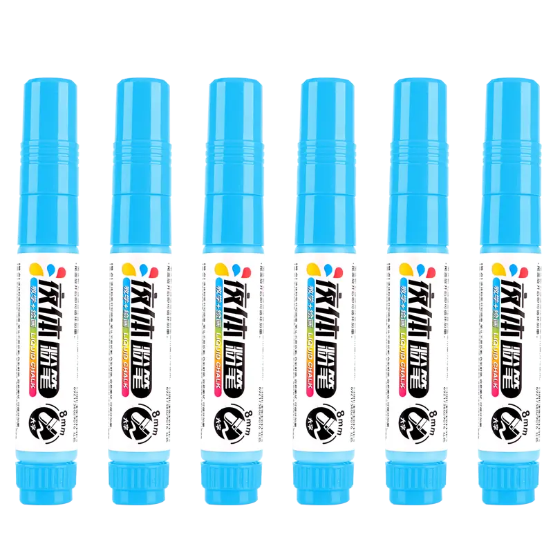 В школе используется 6-цветный безпылевой Мел 3 мм 8 мм Жидкий Мел нетоксичный и стираемый маркер