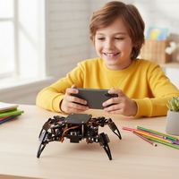 Kit de Robot Araña Educativo ACEBOTT OEM STEM, Proyecto de Codificación ACE, Proyecto STEM con ESP8266, WIFI, APP, Kits de Robot Cuadrúpedo para Arduino