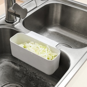 <b>Plastic</b> Filter <b>Basket</b> Dry and Wet Separation Sink Drain <b>Basket</b> Fruit Vegetable Tableware Drain Storage Box Kitchen Organizer - Product Image 3