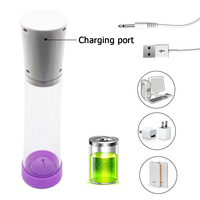 Pompe à pénis électrique rechargeable par USB pour hommes, jouet sexuel pour adultes avec 3 anneaux ABS de différentes tailles pour l'amélioration et l'agrandissement