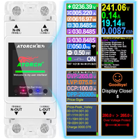 AT2P Rail 100A Tuya Smart Life rel WiFi Din pengendali jarak jauh Monitor Kwh pengukur daya listrik 50/60Hz dengan RS485