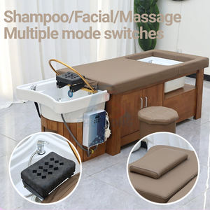 Foot and Head <strong>Spa</strong> Shampoo <strong>Bed</strong> Lay Down Hair Wash Thai Massage Salon Sink Korean Pedicure Wooden Head <strong>Spa</strong> <strong>Bed</strong> - Product Image 2
