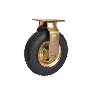 Heavy Duty Roda <span class=keywords><strong>Caster</strong></span> 250-4 e 350-4 Roda de Borracha Pneumática 8/10 POLEGADA Fixa Giratória Placa <span class=keywords><strong>Caster</strong></span> OEM Apoiado Workshops - Product Image 4