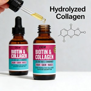 Gouttes liquides de biotine et de collagène OEM 20 000 mcg, collagène hydrolysé pour la croissance des cheveux, de la peau et des ongles, antioxydant, produits de beauté anti-rides - Product Image 6