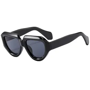 40054 Fashion Personality Italy Design Ce Uv400 Plastic Customised Supplier Sunglass Celebrity In Bulk Triangle Sunglasses