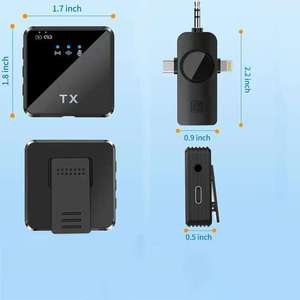 Micrófono inalámbrico con clip de solapa F11 para reducción de ruido de grabación en tiempo real en teléfonos móviles, ordenadores y cámaras - Product Image 6