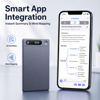 Enregistreur vocal IA avec prise en charge API ouverte, appareil d'enregistrement sonore sans fil pour réunions et appels téléphoniques, personnalisation ODM, directement de l'usine