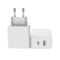 Chargeur GaN 20W PD3.0 1C1A pour iPhone 15 Pro Max, adaptateur de voyage intelligent, FCC 100-240V, prise en charge OEM pour chargeur iPhone 15 Pro Max