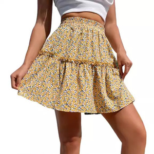 Minifalda con estampado Floral para primavera y verano, minifalda corta ajustada informal elegante a la moda de cintura alta para mujer, para uso diario en la calle - Product Image 4