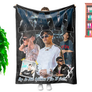 Produits tendance 2024 Nouveautés Conception personnalisée Chanteur mexicain XAVI La Diabla Couverture en microfibre de polyester écologique - Product Image 6